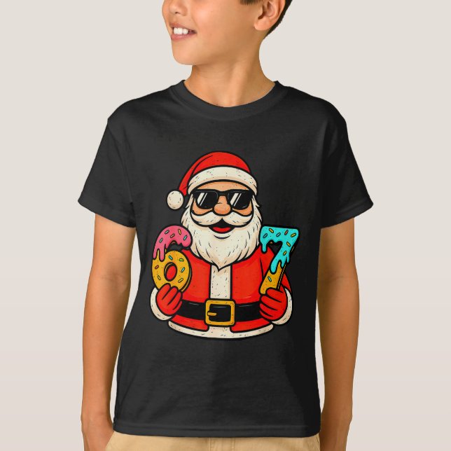 T-shirt Funny Santa 67 Ice Cream Drip Christmas Xmas Teens (Devant)