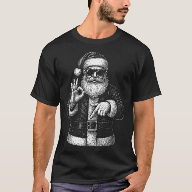 T-shirt Funny Santa 6 7 Meme Design _ Christmas Math Humor (Devant)