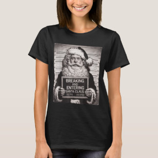 T-shirt Funny Santa Claus Mugshot Christmas – Santa Xmas 
