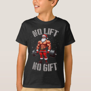 T-shirt Funny Santa Claus Poids Sans Ascenseur Sans Cadeau