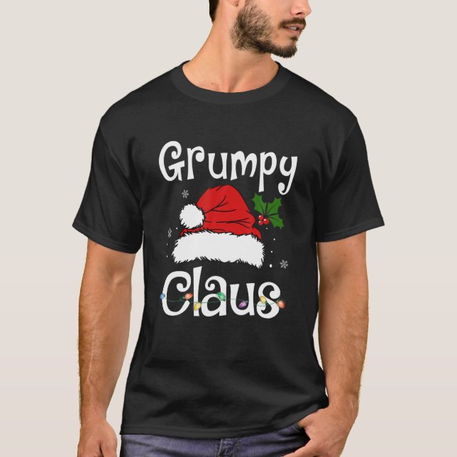 T-shirt Funny Santa Grumpy Claus Christmas Matching Family (Devant)