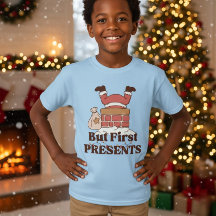 Funny Santa mais d'abord des cadeaux pour les enfa