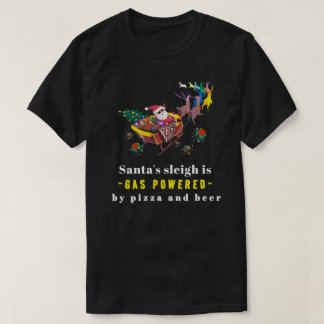 T-shirt Funny Santa’s Sleigh Is Gas Powered Christmas
