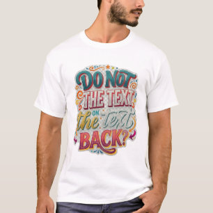 T-shirt Funny Sarcastic "Ne lis pas mon dos" Graphic Tee