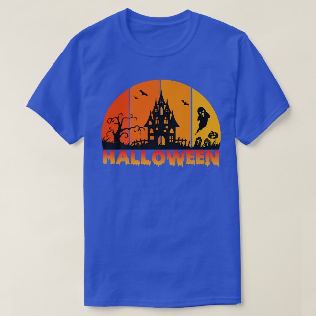 T-shirt Funny Scary Haunted Ghost Halloween Costume  (Design devant)