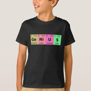 T-shirt Funny Science Genius Tableau périodique des élé