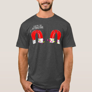 T-shirt Funny Science Physique Magnets Attirer Attrayant P