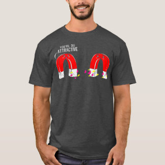 T-shirt Funny Science Physique Magnets Attirer Attrayant P
