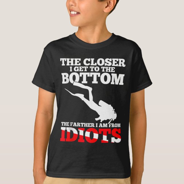 T-shirt Funny Scuba Diving Flag Dive Quote Scuba Diver Gif (Devant)