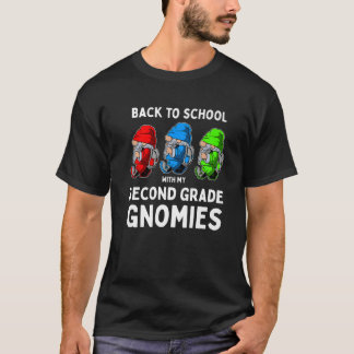 T-shirt Funny Second Grade Gnomies - Cute First Day Of Sch
