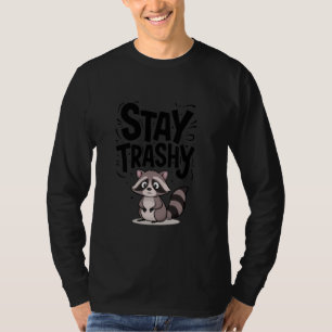 T-shirt Funny Séjour Trashy Raccoon Amateurs Retro Vintage