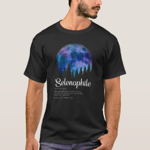T-shirt Funny Selenophile Définition Cool Pleine lune mala