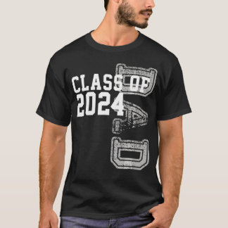 T-shirt Funny Senior 2024 Classe Grad Fier Papa Classe De 