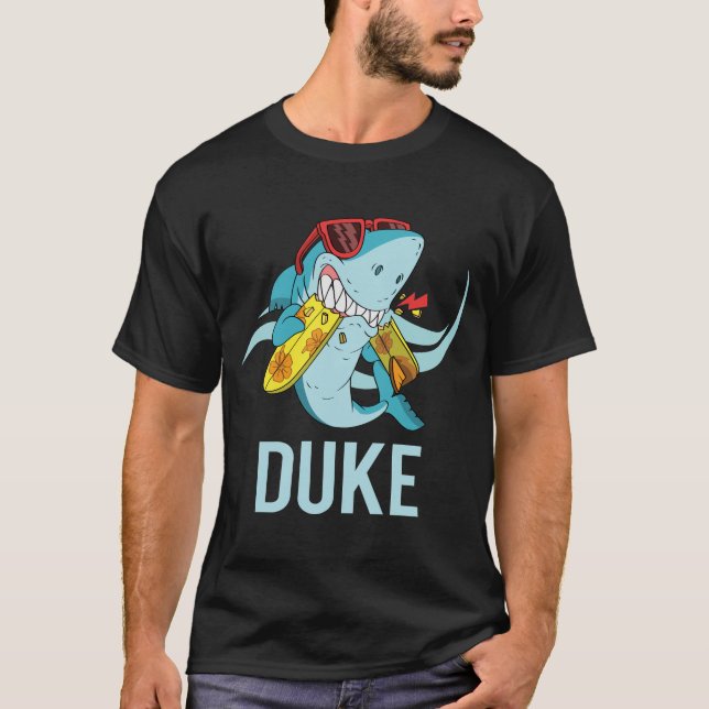 T-shirt Funny Shark - Nom du duc (Devant)