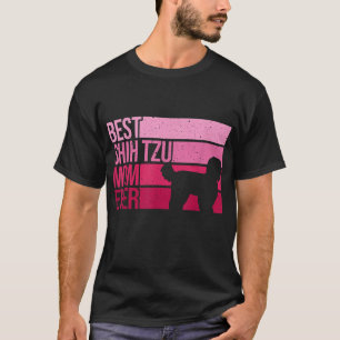 T-shirt Funny Shih Tzu Mom Art for Women Girl Mother's Day