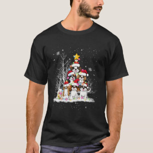 T-shirt Funny Shih Tzu Tree Lights Amoureux des chiens Cad