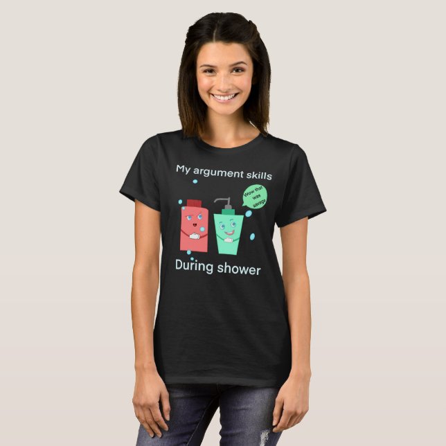 T-shirt Funny Shower Argument (Devant entier)