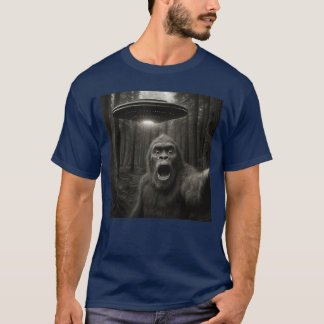 T-shirt Funny Sie with UFO Sasquatch Gift for Men Women fr