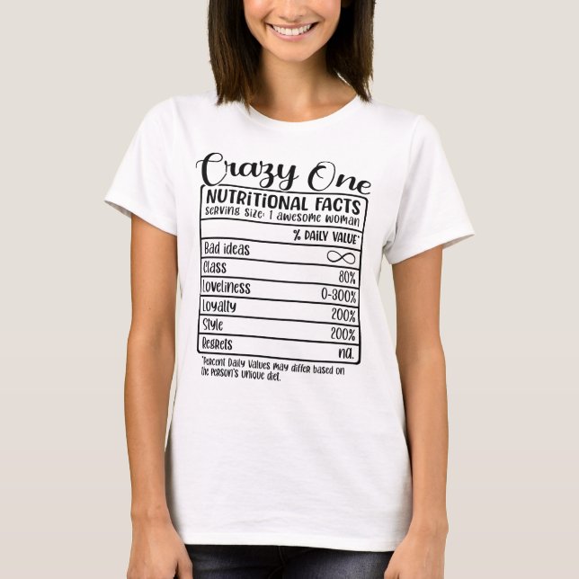 T-shirt Funny Sisters Trip/Crazy One Éléments nutritionnel (Devant)