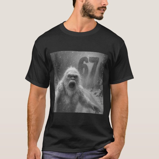 T-shirt Funny Six Seven 6 7 Meme Gen Z Alpha Slang Yeti Se (Devant)
