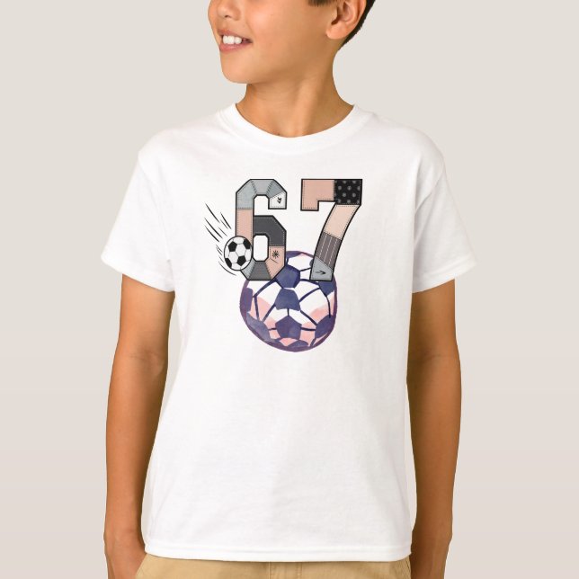 T-shirt Funny Six Seven Soccer (Devant)