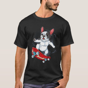 T-shirt Funny Skateboard Français Bulldog Frenchie Chien S