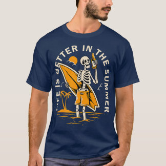 T-shirt Funny Skeleton Surfer Funny Wave Surf Coût