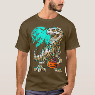 T-shirt Funny Skeleton TRe Halloween Boys Dino Kids Fossil