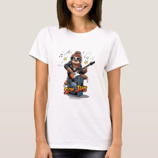 T-shirt Funny Sloth Rockstar Animal Music Design