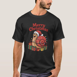 T-shirt Funny Snail Santa Hat Animals Lovers Ugly Christma