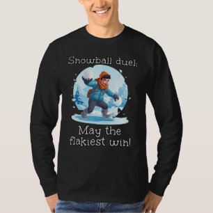 T-shirt Funny Snowballer Kid aime le duel de snowball en h