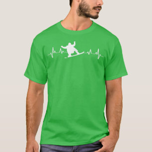 T-shirt Funny Snowboarder Snowboarding Heartbeat Tenues