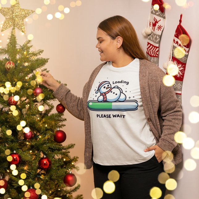 T-shirt Funny Snowman Chargement de la barre de progressio (Créateur téléchargé)