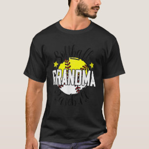 T-shirt Funny Softball Baseball Grandma Happy Mother's Day