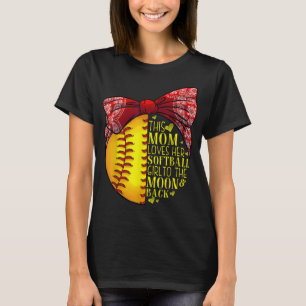 T-shirt Funny Softball Cadeau Maman Femmes Pitcher Catcher
