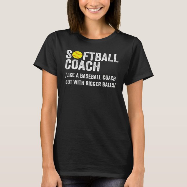 T-shirt Funny Softball Coach Definition Dad & Mom Baseball (Devant)