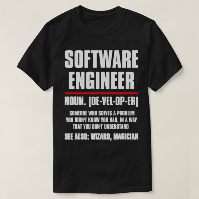 T-shirt Funny Software Engineer Definition Computer Progra (Design devant)