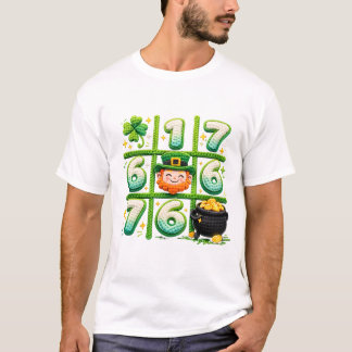 T-shirt Funny St Patricks Day 6 7 Heart Tic Tac Toe