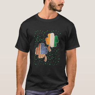 T-shirt Funny St Patrick's Day Irish American Flag Irlande