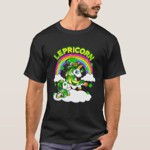 T-shirt Funny St Patrick's Day Lucky Lepricorn Unicorn Rai