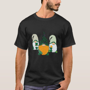 T-shirt Funny St Patrick's Day Three Gnome Shamrock Green