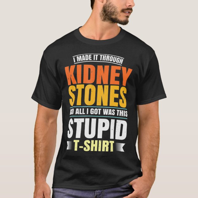 T-shirt Funny Stones du rein Chirurgie Survivant Récupérat (Devant)