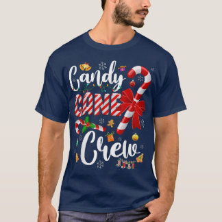 T-shirt Funny Sucre de canne Crew Noël Sweet Candy Light