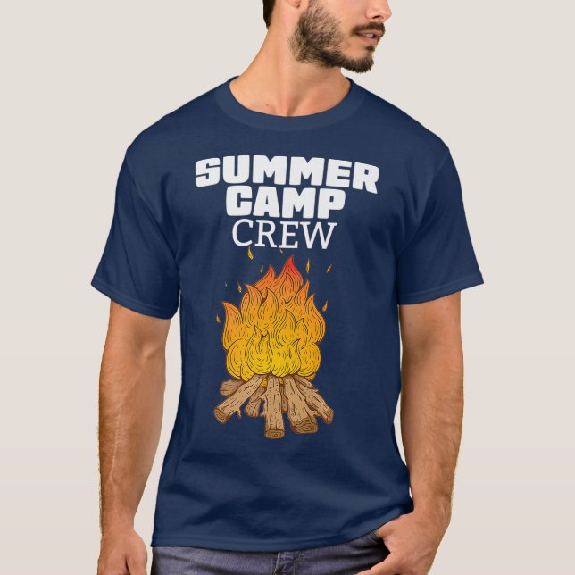 T-shirt Funny Summer Camp Crew Student Church Camping (Devant)