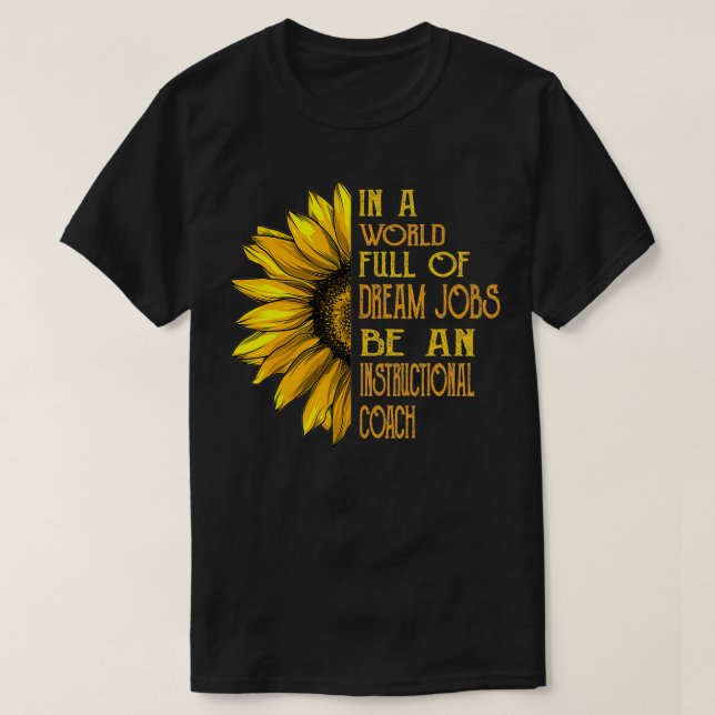 T-shirt Funny Sunflower s Entraîneur instructif s (Design devant)