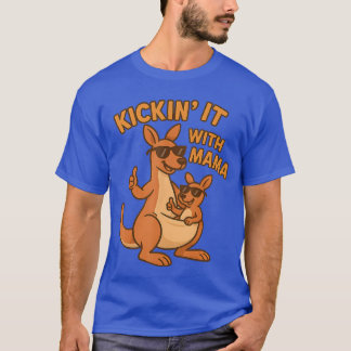 T-shirt Funny Sunglasses Kangaroo Mom Gifts Kickin It With