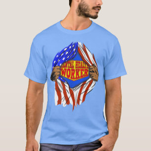 T-shirt Funny Super Mental Health Worker Hero Job 1404 613