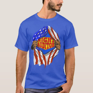 T-shirt Funny Super Night Auditor Hero Job