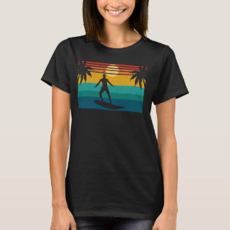 T-shirt Funny Surfer Surf Tropical Retro Sunset Vintage