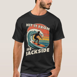 T-shirt Funny Surfing Hit Il Ckside Goofy Foot Surfeur Rét